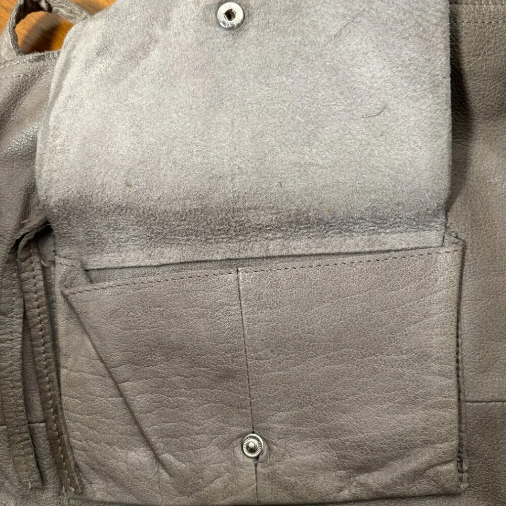 Day & Mood Hobo Gray Bag 100% Leather Two Handle